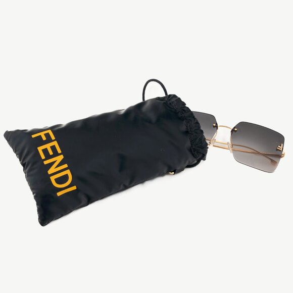 Fendi First FE4082US Gold-Tone FF-Crystal Square Sunglasses - Picture 10 of 10